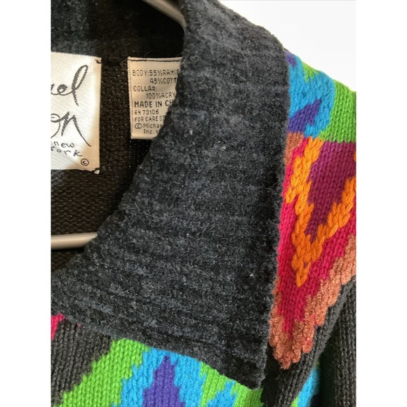 Michael Simon NY Women’s M Sweater Art to Wear Cardigan Button Front Vintage - Picture 4 of 9